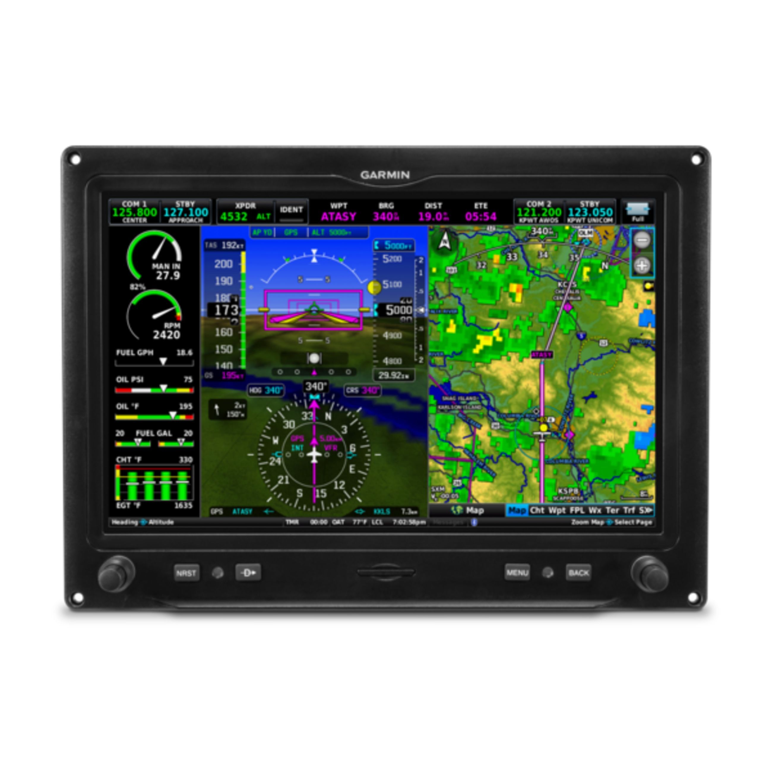 G3X Touch For Certificated Aircraft - 10.6" Landscape Display With 4 Cylinder Eis