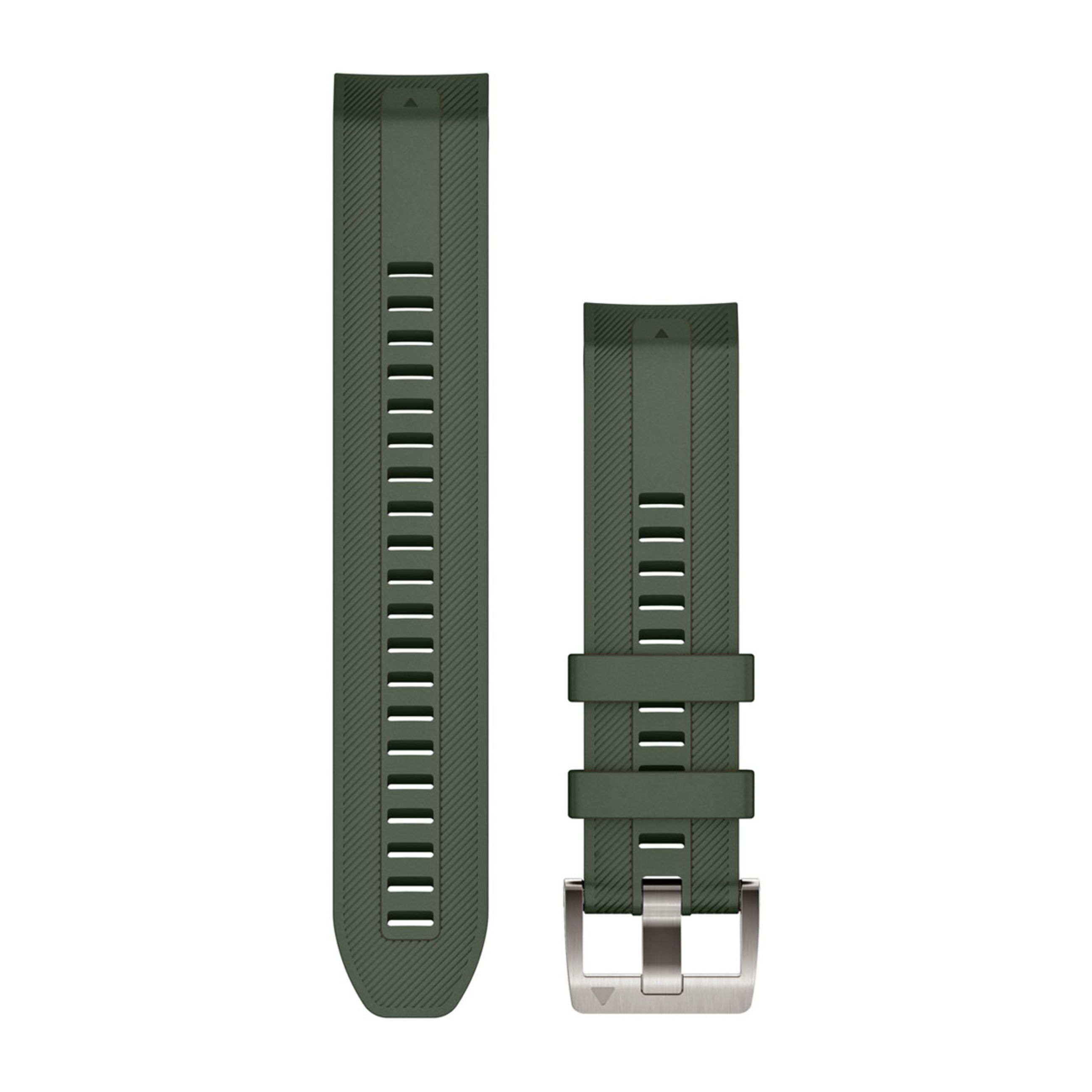 Quickfit 22 Watch Straps - Pine Green Silicone Strap