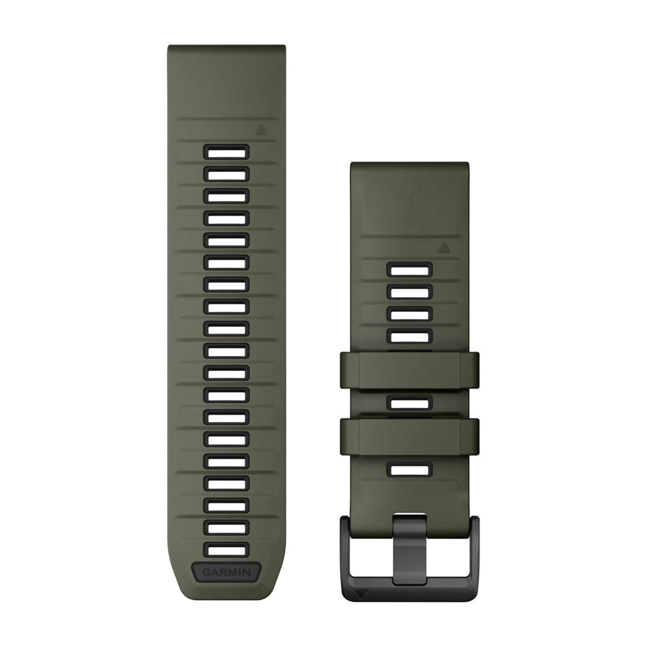 Quickfit 26 Watch Bands - Olive Drab/Black Silicone