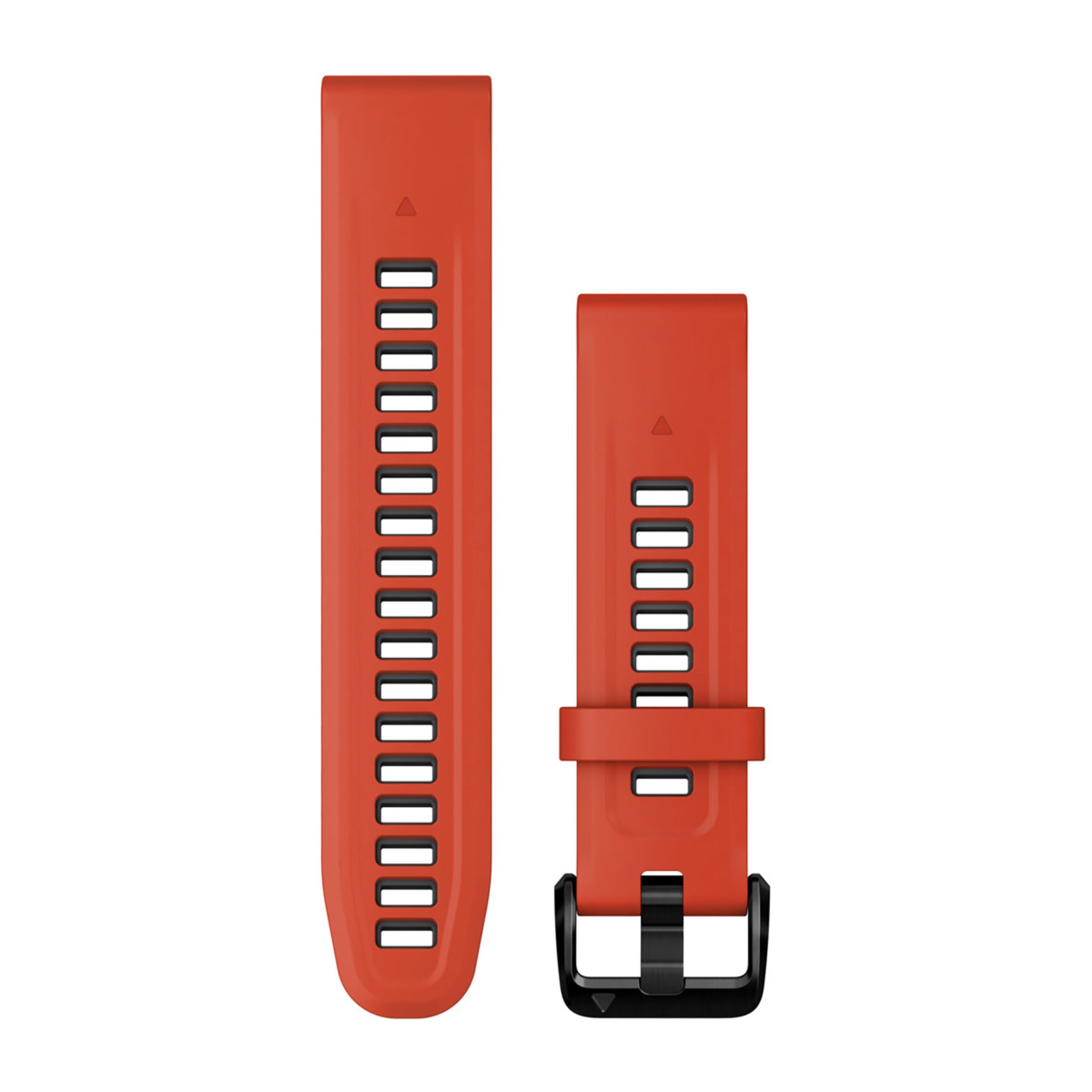 Quickfit 20 Watch Bands - Flame Red/Graphite Silicone
