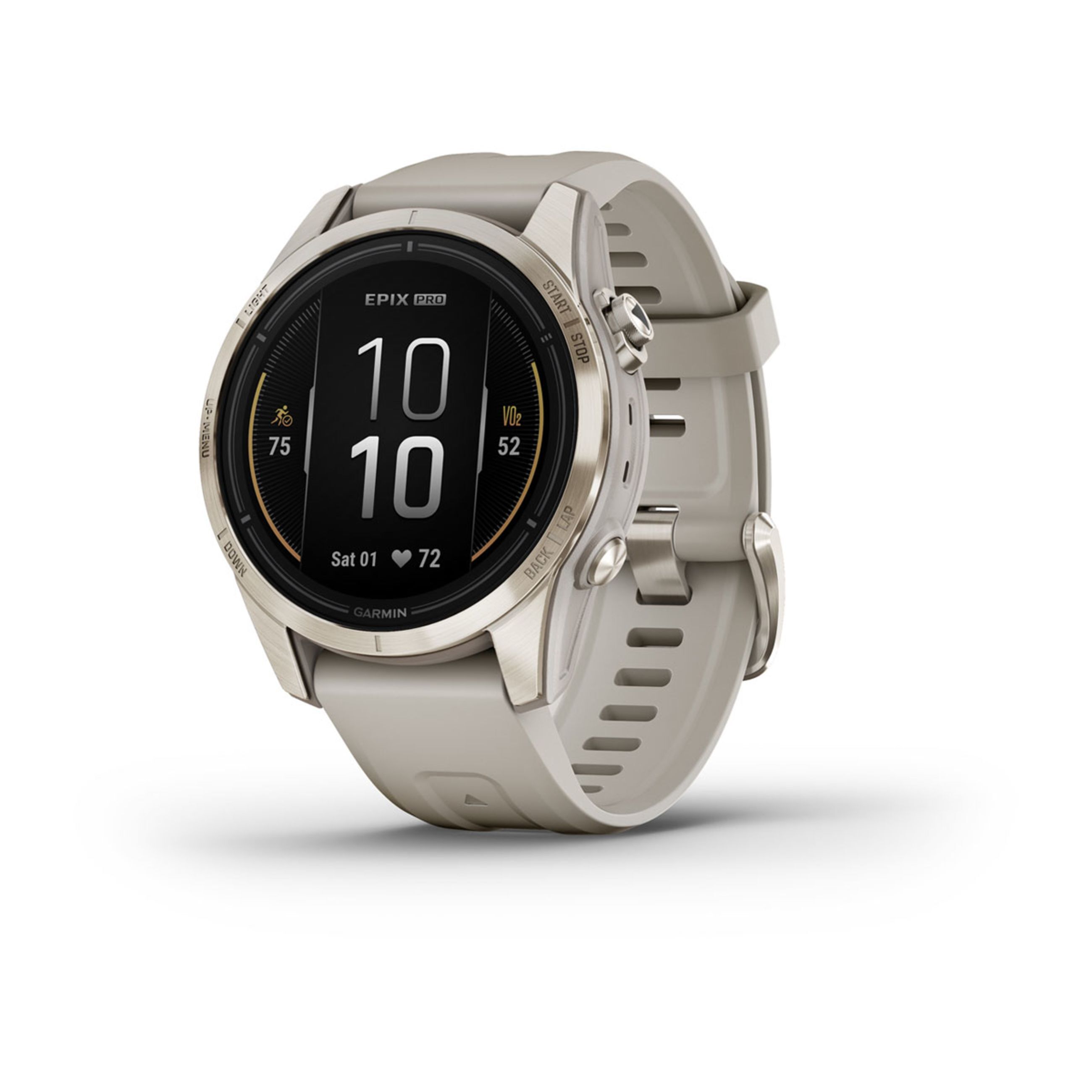 Epix Pro (Gen 2) – Sapphire Edition | 47 Mm - Soft Gold With Light Sand Band