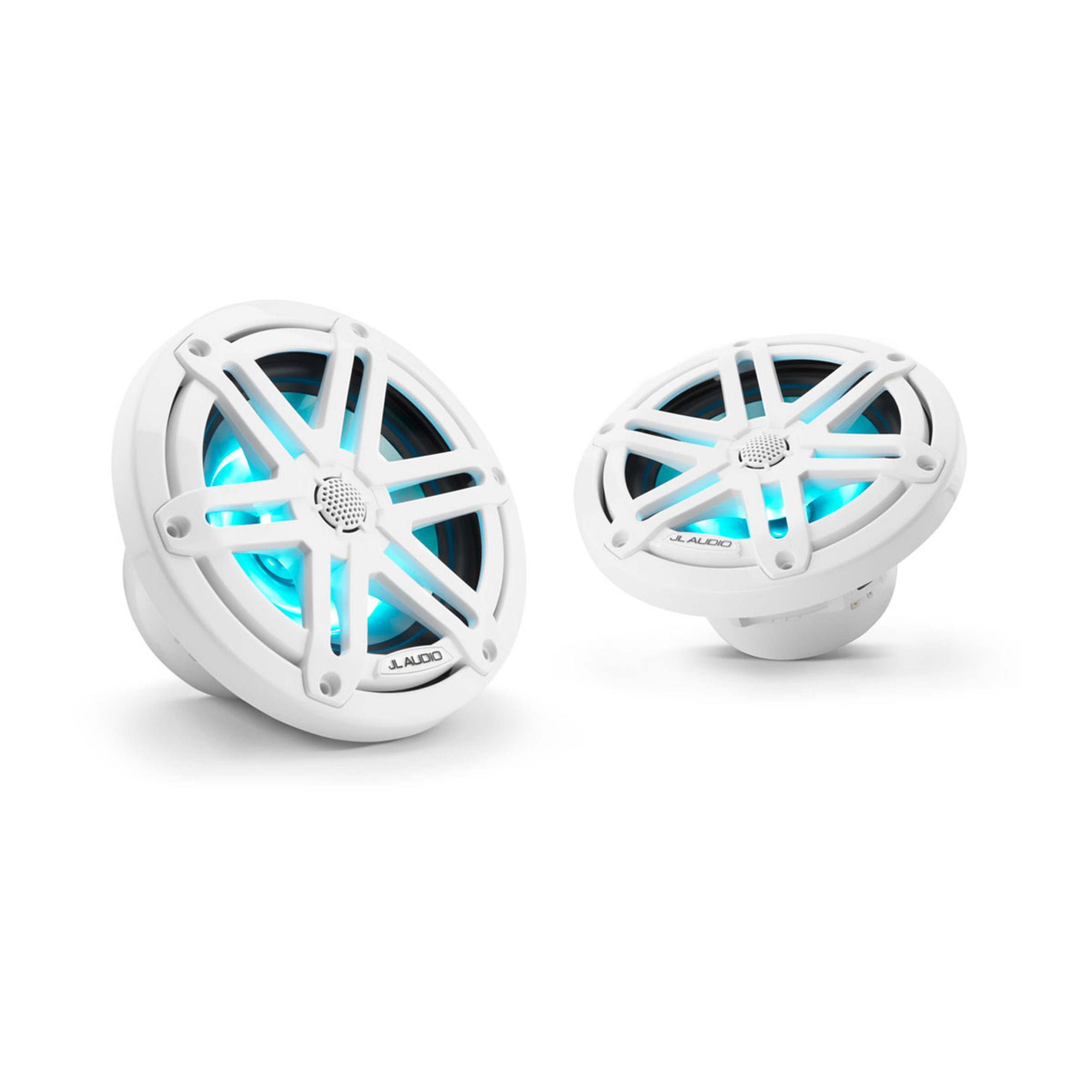 Jl Audio M3 Enclosed Tower Speakers - 6.5" With Led And White Sport Grille (M3-650X-S-Gw-I)