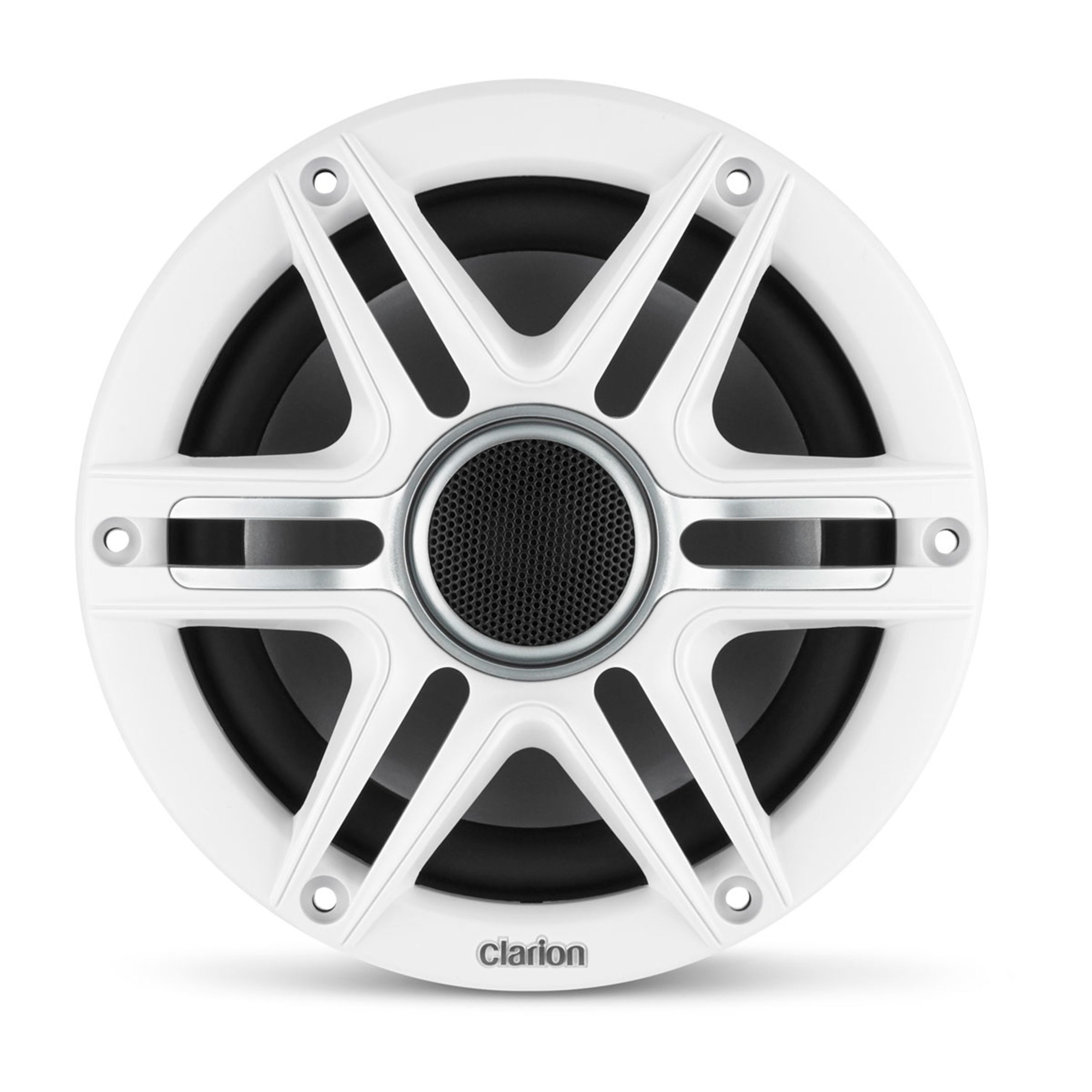 Clarion Cmsp Marine Speakers - 6.5" With White And Gray Sport Grille (Cmsp-651-Swg)