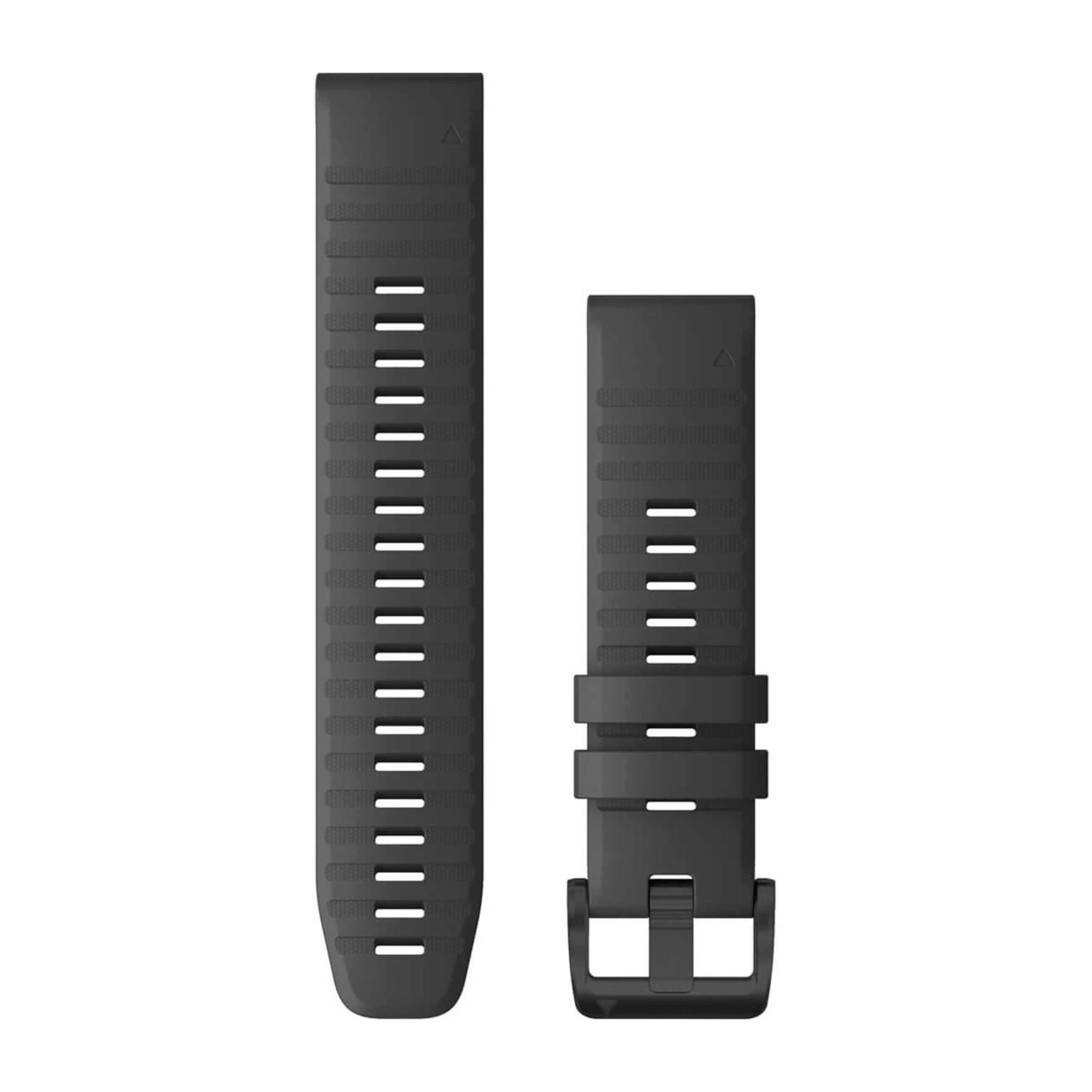 Quickfit 22 Watch Straps - Slate Gray Silicone With Black Hardware