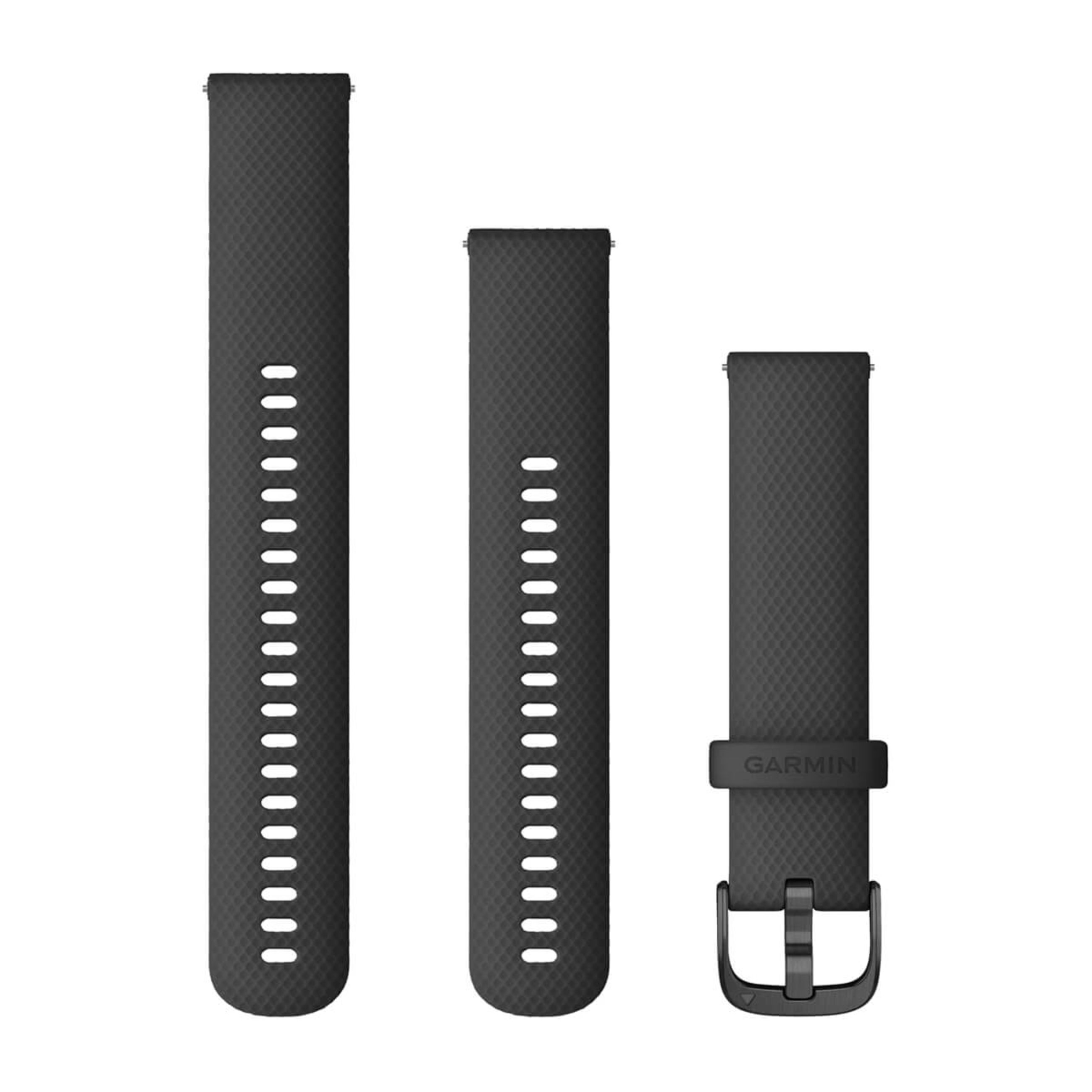 Quick Release Bands (20 Mm) - Black With Slate Hardware