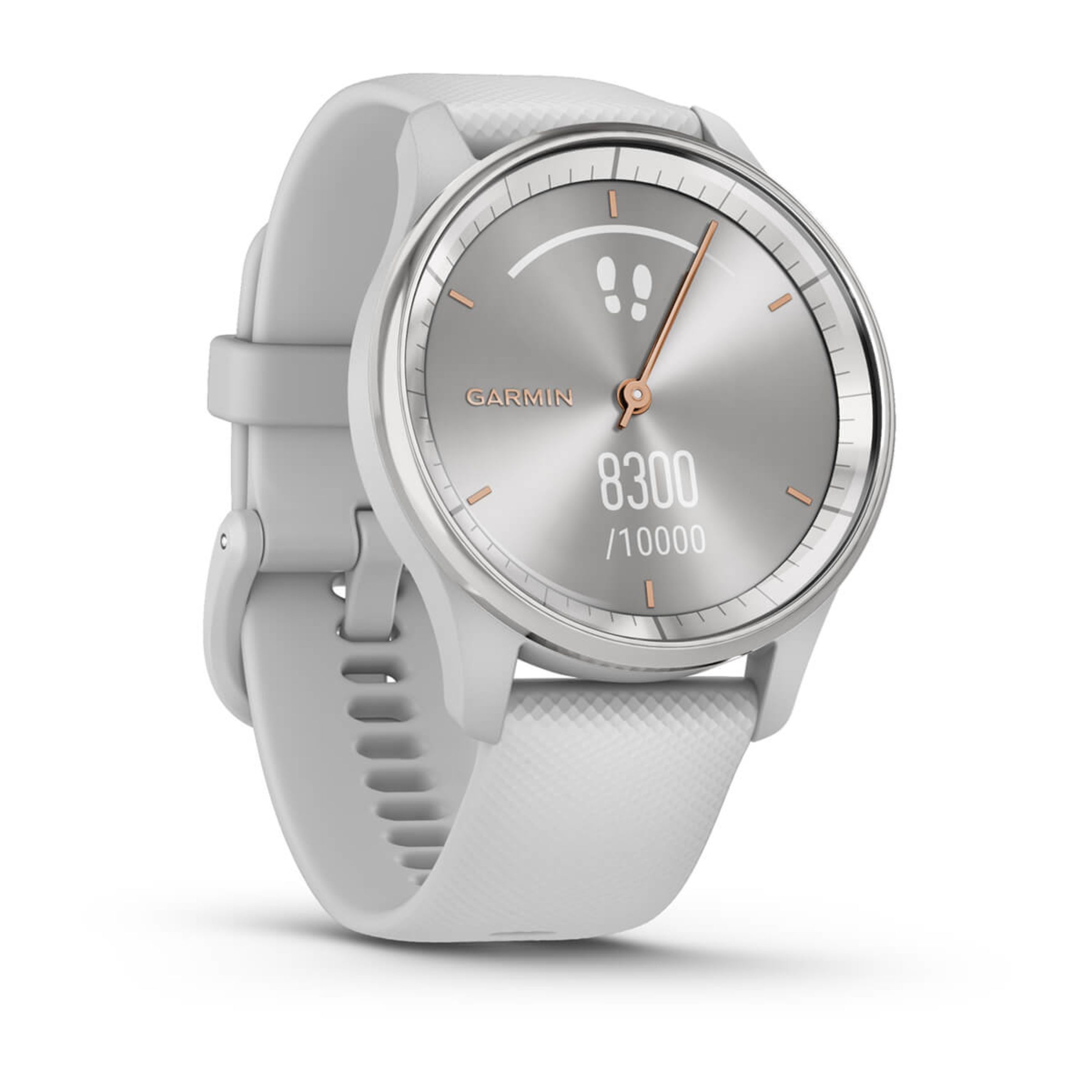 VíVomove Trend - Silver Stainless Steel Bezel With Mist Gray Case And Silicone Band - Image 3