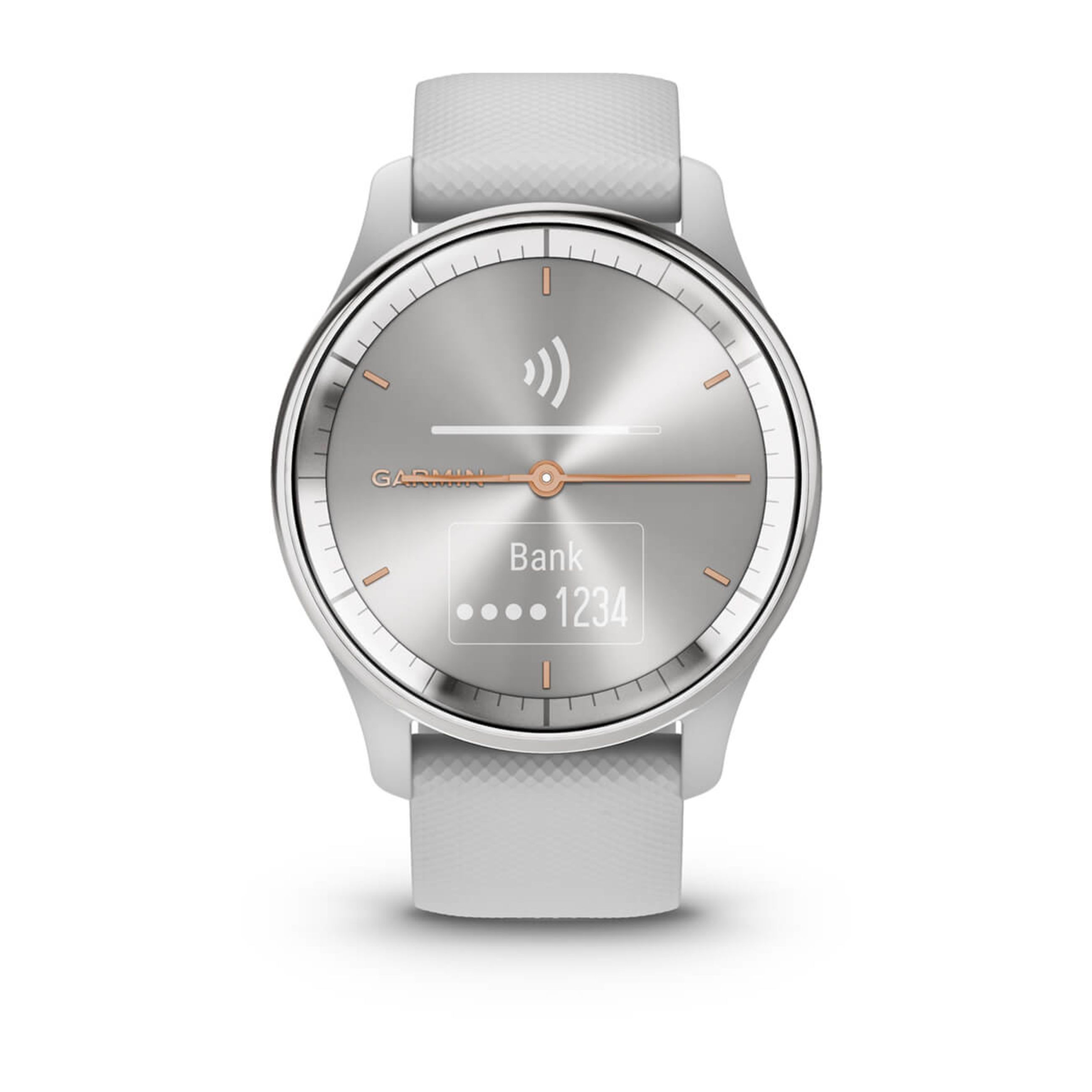 VíVomove Trend - Silver Stainless Steel Bezel With Mist Gray Case And Silicone Band - Image 4