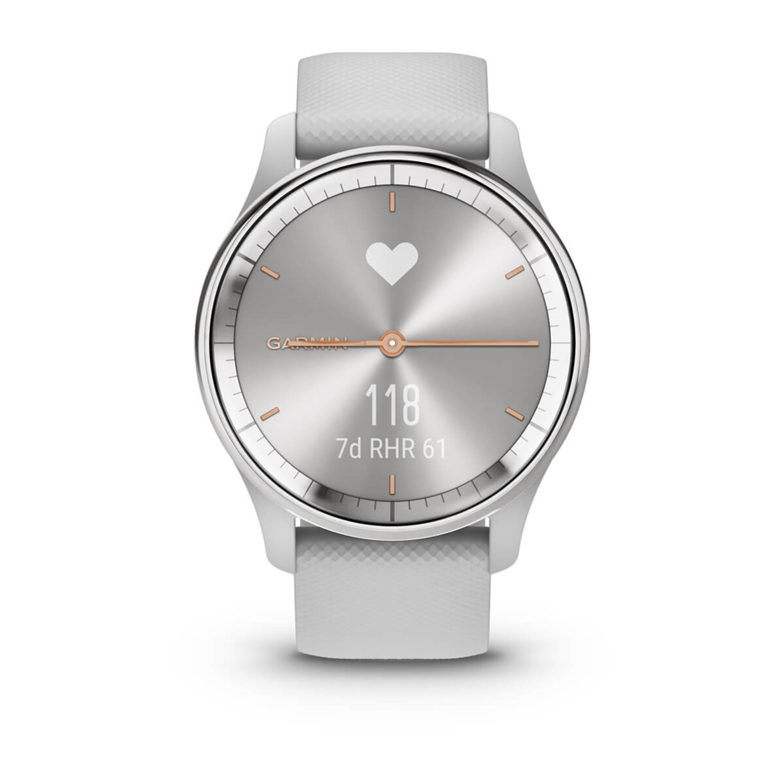 VíVomove Trend - Silver Stainless Steel Bezel With Mist Gray Case And Silicone Band - Image 7