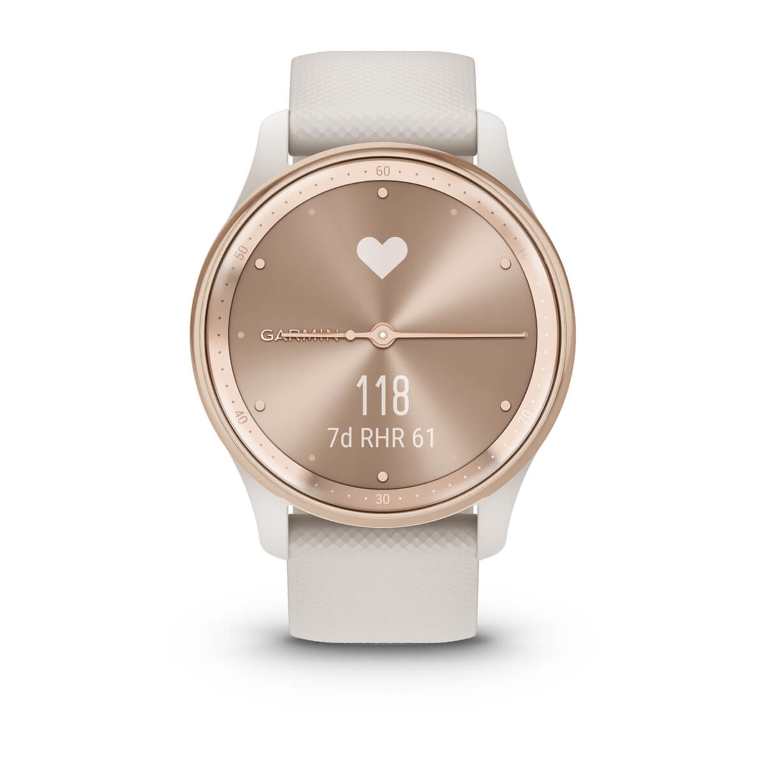 VíVomove Trend - Peach Gold Stainless Steel Bezel With Ivory Case And Silicone Band - Image 7