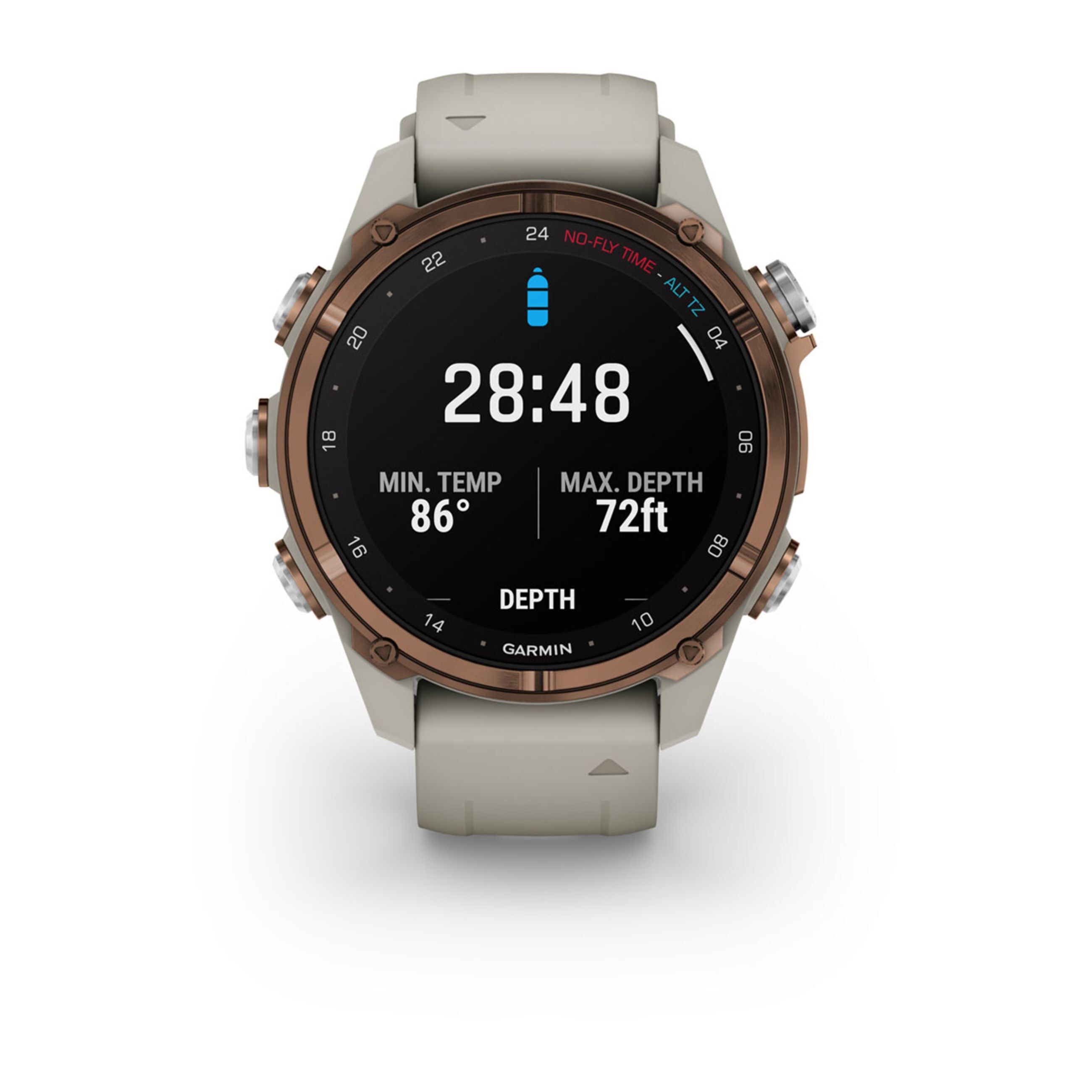 Descent Mk3 – 43 Mm - Bronze Pvd Titanium With French Gray Silicone Band And Descent T2 Transceiver - Image 8