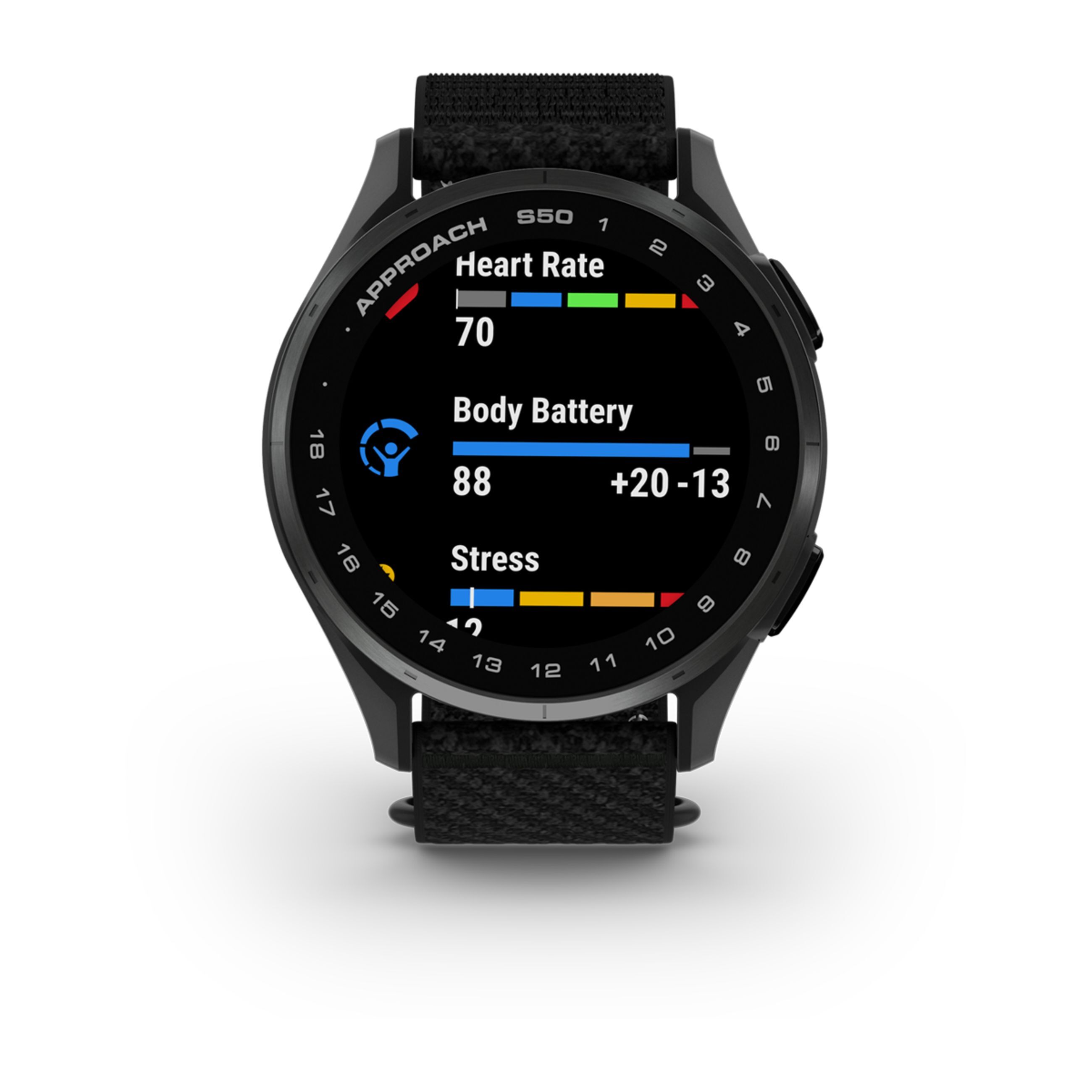 Approach S50 - Slate Aluminum Bezel With Black Comfortfit Nylon Band - Image 9