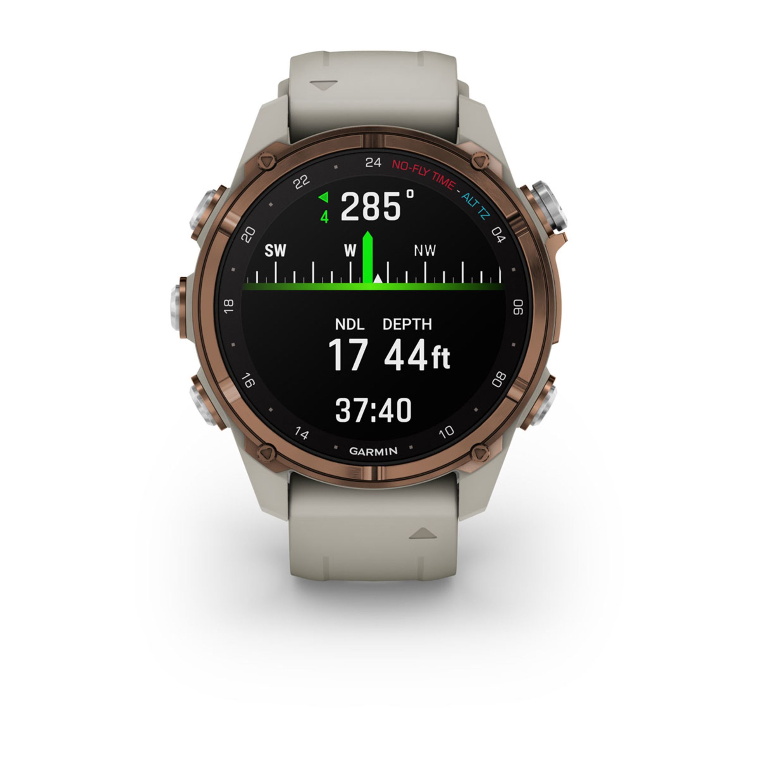 Descent Mk3 – 43 Mm - Bronze Pvd Titanium With French Gray Silicone Band And Descent T2 Transceiver - Image 9