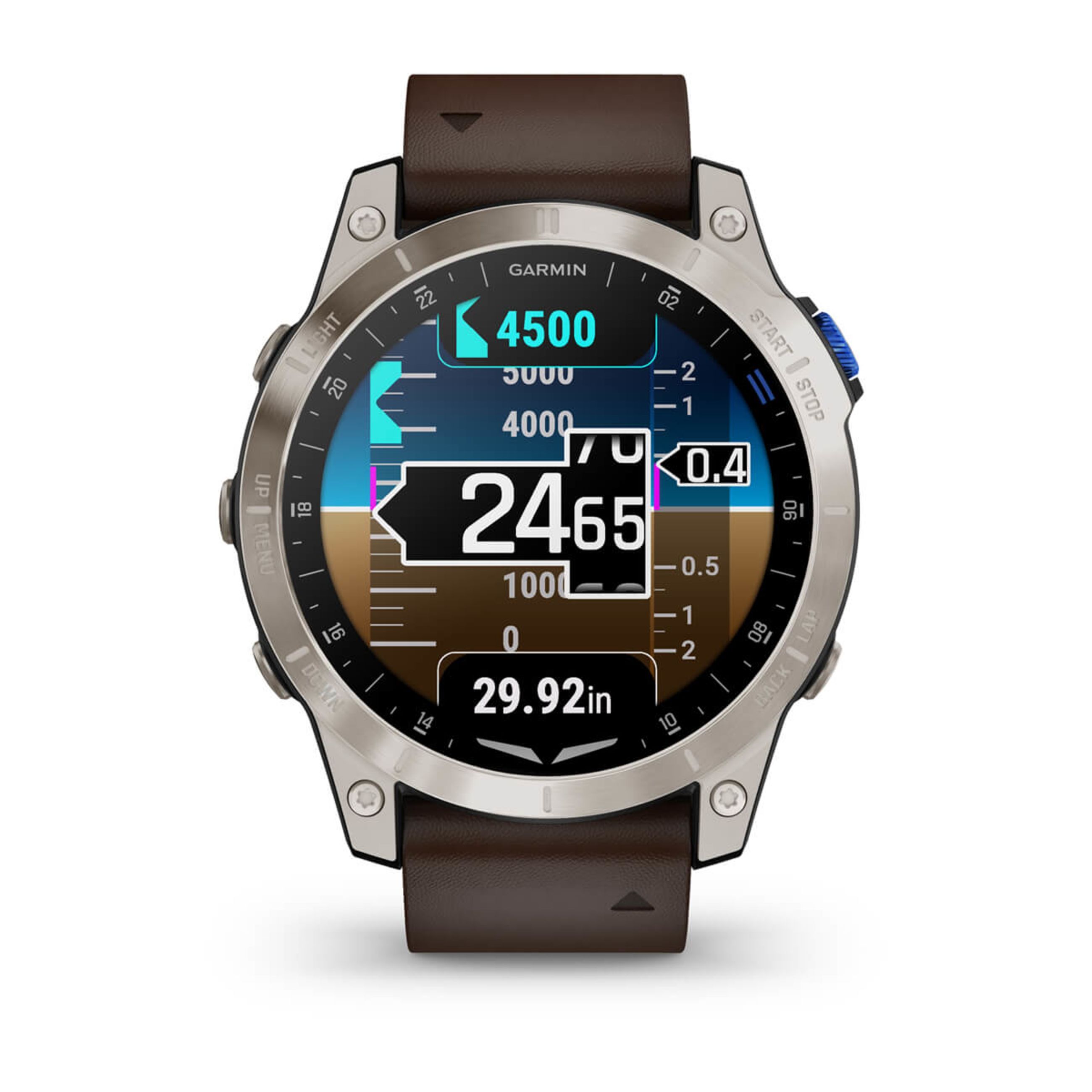 D2 Mach 1 - Aviator Smartwatch With Oxford Brown Leather Band - Image 11