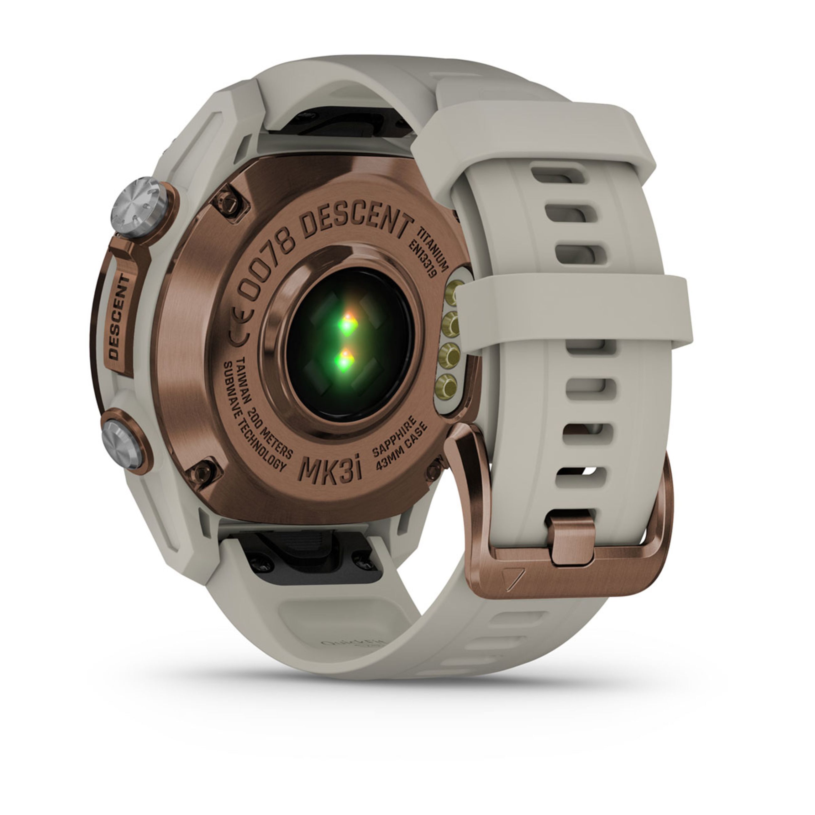 Descent Mk3 – 43 Mm - Bronze Pvd Titanium With French Gray Silicone Band And Descent T2 Transceiver - Image 12
