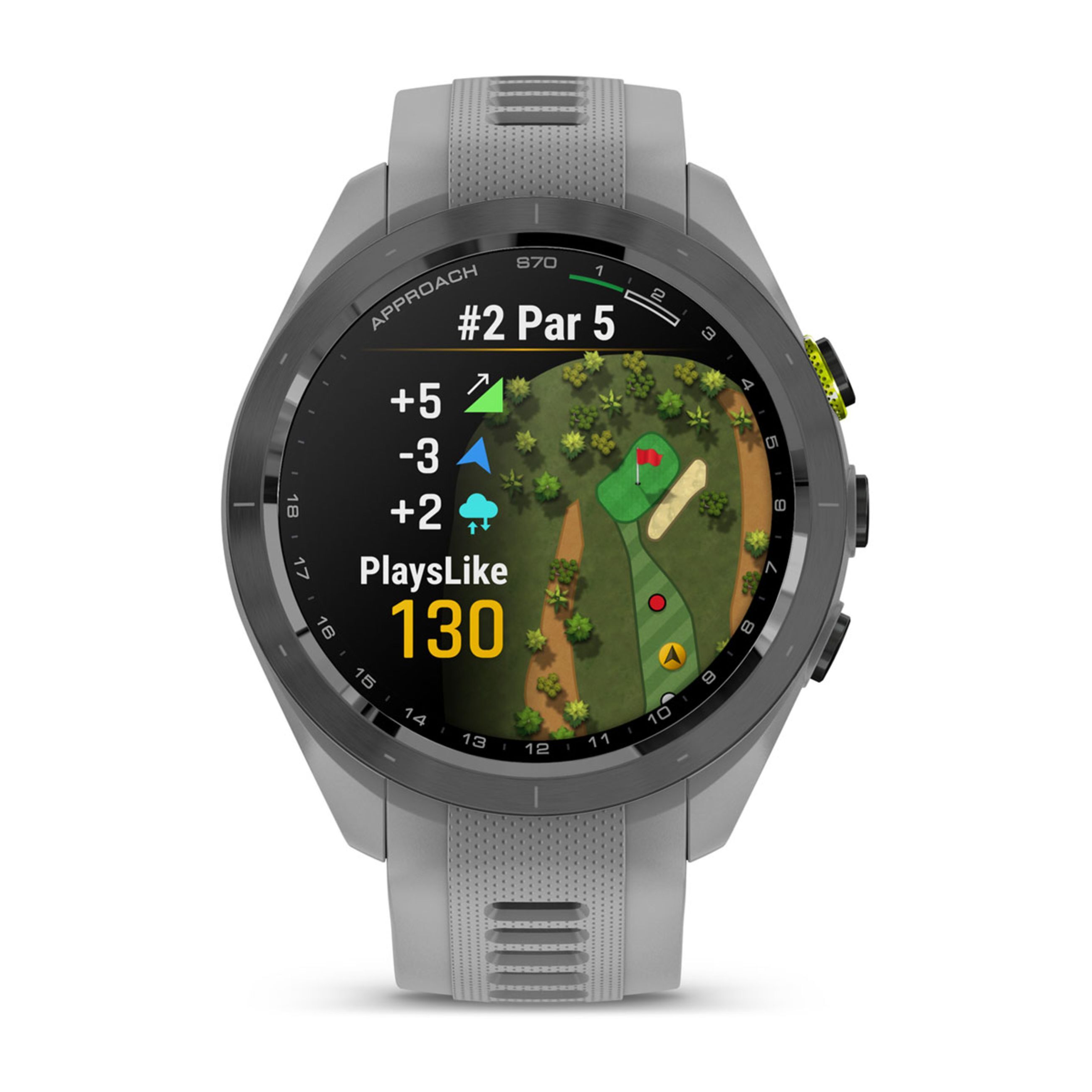 Approach S70 - 47 Mm - Black/Amp Yellow Ceramic Bezel With Powder Gray Silicone Band - Image 2