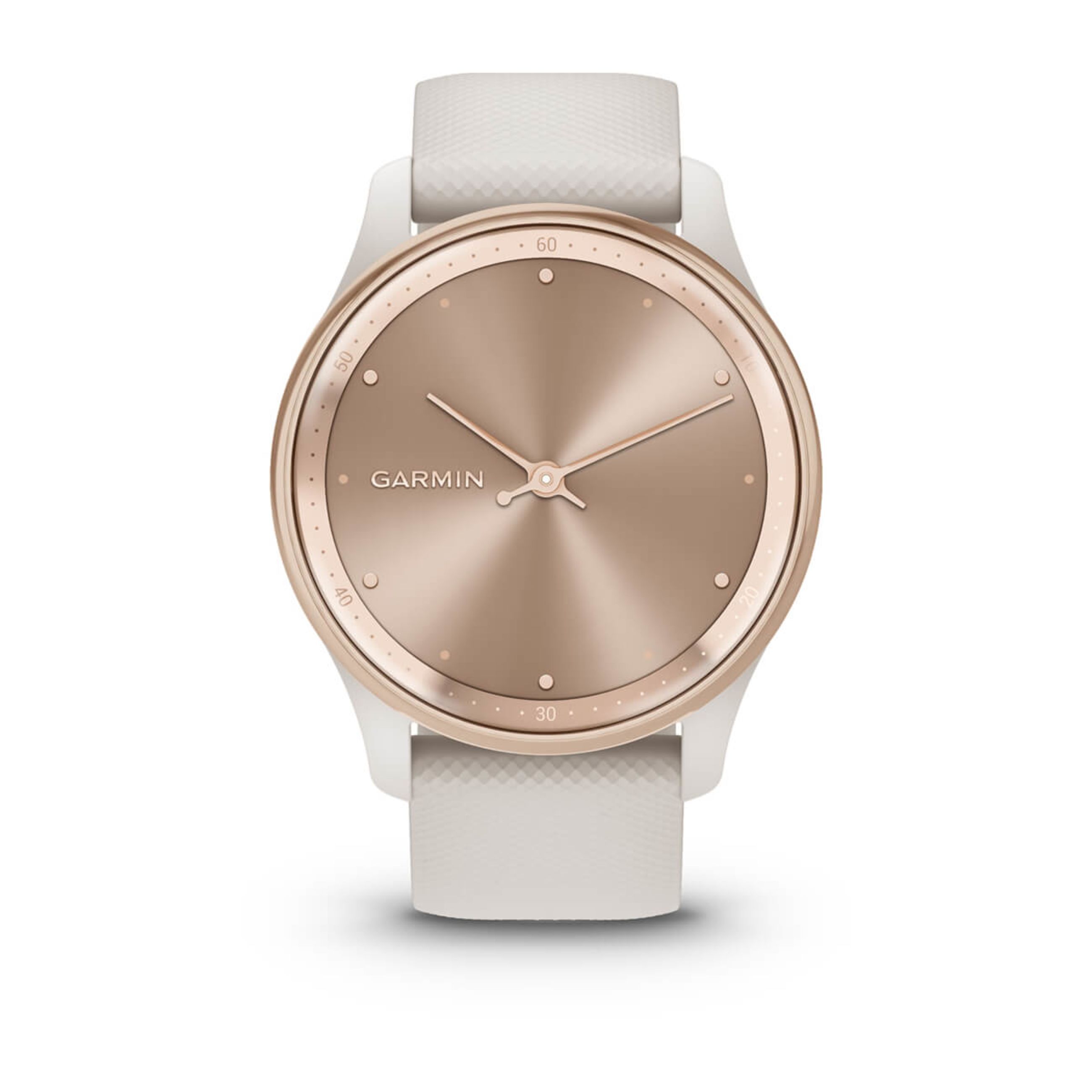 VíVomove Trend - Peach Gold Stainless Steel Bezel With Ivory Case And Silicone Band - Image 2